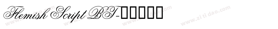 Flemish Script BT字体转换